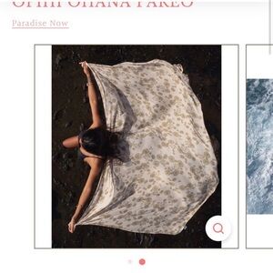 Lightweight Beige and Gold Printed Beach Shawl